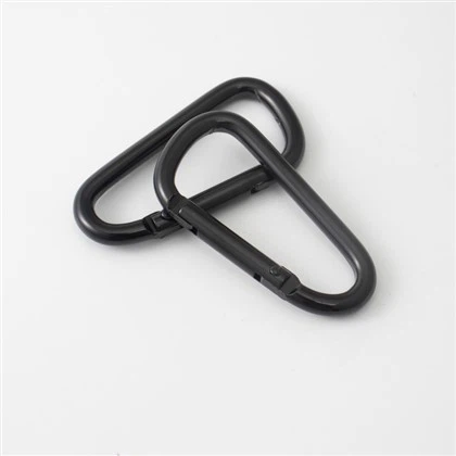 Amazon grossist klättrar svängbara klipp svart aluminium karabiner